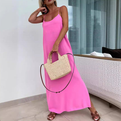 Robe "Douce Aisance" - Maxi & Fines Bretelles
