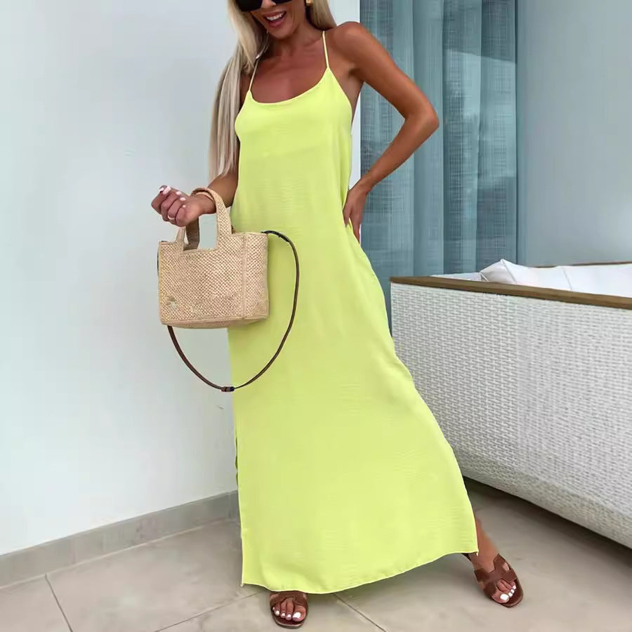 Robe "Douce Aisance" - Maxi & Fines Bretelles
